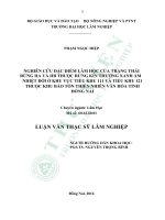 (Luận văn thạc sĩ) nghiên cứu đặc điểm lâm học của trạng thái rừng IIA và IIB thuộc rừng kín thường xanh ẩm nhiệt đới ở khu vực tiểu khu 111 và tiểu khu 121 