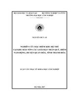 (Luận văn thạc sĩ) nghiên cứu đặc điểm khu hệ thú tại khu bảo tồn các loài hạt trần quý, hiếm nam động, huyện quan hóa, tỉnh thanh hóa​ 