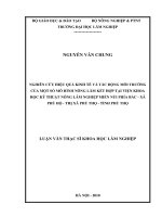 (Luận văn thạc sĩ) nghiên cứu hiệu quả kinh tế và tác động môi trường của một số mô hình nông lâm kết hợp tại viện khoa học kỹ thuật nông lâm nghiệp miền núi phía bắc xã phú hộ 