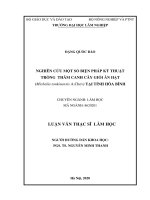 (Luận văn thạc sĩ) nghiên cứu một số biện pháp kỹ thuật trồng thâm canh cây giổi ăn hạt (michelia tonkinensis a chev) tại tỉnh hòa bình​ 