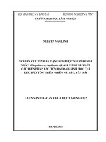 (Luận văn thạc sĩ) nghiên cứu tính đa dạng sinh học nhóm bướm ngày (rhopalocera, lepidoptera) làm cơ sở đề xuất các biện pháp bảo tồn đa dạng sinh học tại khu bảo tồn thiên nhiên nà hẩu, yên bái​ 