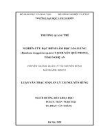 (Luận văn thạc sĩ) nghiên cứu đặc điểm lâm học loài lùng (bambusa longgissia sp nov) tại huyện quế phong, tỉnh nghệ an 