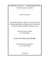 (Luận văn thạc sĩ) một số đặc điểm cấu trúc và tái sinh cây lim xanh (erythrophleum fordii oliv ) tại khu bảo tồn thiên nhiên đakrông, tỉnh quảng trị​ 