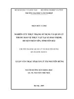 (Luận văn thạc sĩ) nghiên cứu thực trạng sử dụng và quản lý thuốc bảo vệ thực vật tại xã đào thịnh, huyện trấn yên, tỉnh yên bái​ 