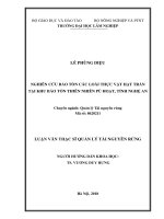 (Luận văn thạc sĩ) nghiên cứu bảo tồn các loài thực vật hạt trần tại khu bảo tồn thiên nhiên pù hoạt, tỉnh nghệ an 