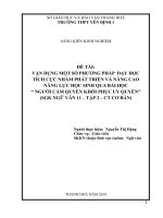(Sáng kiến kinh nghiệm) vận dụng một số phương pháp dạy học tích cực nhằm phát triển năng lực học sinh thông qua bài học người cầm quyền khôi phục uy quyền 