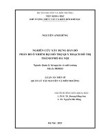 Luận án Tiến sĩ Quản lý tài nguyên và môi trường: Nghiên cứu xây dựng bản đồ phân bố ô nhiễm bụi hỗ trợ quy hoạch đô thị thành phố Hà Nội
