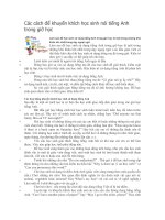 Cac cach de khuyen khich hoc sinh noi tieng Anh tronggio hoc