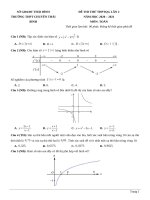 30  đề thi thử TN THPT 2021   môn toán   THPT chuyên thái bình   lần 2   file word có lời giải 