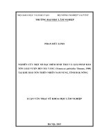 Nghiên cứu một số đặc điểm sinh thái và giải pháp bảo tồn loài vượn đen má vàng (nomascus gabriellae thomas, 1909) tại khu bảo tồn thiên nhiên nam nung tỉnh đắk nông​ 