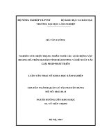 Nghiên cứu hiện trạng nhân nuôi các loài động vật hoang dã trên địa bàn tỉnh hải dương và đề xuất 