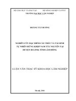 Luận văn thạc sĩ nghiên cứu đặc điểm cấu trúc và tái sinh tự nhiên rừng khộp nam tây nguyên tại huyện di linh, tỉnh lâm đồng​ 