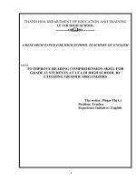 (Sáng kiến kinh nghiệm) to improve reading comprehension skill for the grade 12 students by utilizing graphic organizers 