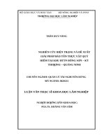 Nghiên cứu hiện trạng và đề xuất giải pháp bảo tồn thực vật quý hiếm tại khu bảo tồn thiên nhiên đồng sơn   kỳ thượng, quảng ninh​ 