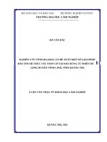 Nghiên cứu tính đa dạng và đề xuất một số giải pháp bảo tồn thực vật thân gỗ tại khu rừng tự nhiên rú lịnh, huyện vĩnh linh, tỉnh quảng trị​ 