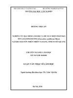 Luận văn thạc sĩ nghiên cứu đặc điểm lâm học và đề xuất biện pháp bảo tồn loài đinh hương (dysoxylum cauliflorum hiern) tại khu bảo tồn thiên nhiên na hang, tỉnh tuyên quang​ 
