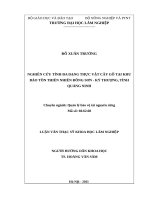 Nghiên cứu tính đa dạng thực vật cây gỗ tại khu bảo tồn thiên nhiên đồng sơn   kỳ thượng   tỉnh quảng ninh​ 