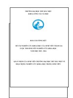 Quan niệm của sinh viên trường đại học thủ dầu một về hoạt động nghiên cứu khoa học trong sinh viên 
