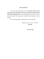 THỰC HIỆN CHÍNH SÁCH bồi THƯỜNG, GIẢI PHÓNG mặt BẰNG KHI NHÀ nước THU hồi đất TRÊN địa bàn HUYỆN NAM GIANG, TỈNH QUẢNG NAM