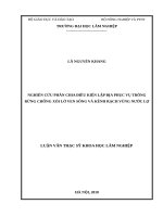 Nghiên cứu phân chia điều kiện lập địa phục vụ trồng rừng chống xói lở ven sông và kênh rạch vùng nước lợ​ 