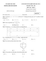 15  đề thi thử TN THPT 2021   môn toán   THPT hàn thuyên   bắc ninh   lần 1   file word có lời giải 