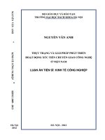 Luận án tiến sĩ thực trạng và giải pháp phát triển hoạt động xúc tiến chuyển giao công nghệ ở việt nam 