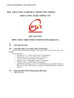 Bài tập lớn môn Phát triển phần mềm hướng dịch vụ