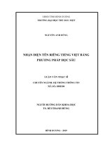 Nhận diện tên riêng tiếng việt bằng phương pháp học sâu 