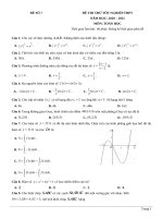 7  đề thi thử TN THPT 2021   môn toán   nhóm GV MGB   đề 7   file word có lời giải chi tiết 