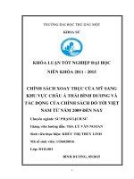 Chính sách xoay trục của mỹ sang khu vực châu á thái bình dương và tác động của chính sách đó tới việt nam từ năm 2009 đến nay 