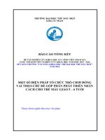 Một số biện pháp tổ chức trò chơi đóng vai theo chủ đề góp phần phát triển nhân cách cho trẻ mẫu giáo 5 6 tuổi 