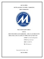 Phân tích chiến lược marketing mix sản phẩm nước khoáng đóng chai lavie