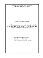 (Sáng kiến kinh nghiệm) nâng cao hiệu quả giải bài tập về cân bằng hóa học và vận dụng cân bằng hóa học trong đời sống, trong sản xuất 