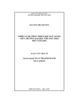 Chiến lược phát triển đội ngũ giảng viên trường đại học thủ dầu một đến năm 2025 