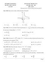32  đề thi thử TN THPT 2021   môn toán   THPT chuyên lam sơn   thanh hóa   lần 1   file word có lời giải 