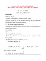 Giáo án lớp 1 môn tự nhiên và xã hội bộ sách kết nối tri thức với cuộc sống (cả năm)