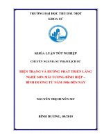 Thực trạng và hướng phát triển làng nghề sơn mài tương bình hiệp   bình dương từ năm 1986 đến nay 