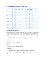 Cach ghep chu va viet tieng Han