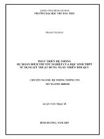 Phát triển hệ thống dự đoán điểm thi tốt nghiệp của học sinh THPT sử dụng kỹ thuật rừng ngẫu nhiên hồi quy 