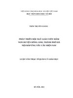 phát triển đội ngũ giáo viên mầm non huyện đông anh, thành phố hà nội đáp ứng yêu cầu hiện nay 