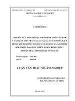 Luận văn thạc sĩ nghiên cứu một số đặc điểm sinh thái tái sinh của quần thể trai (fagraea fragrans roxb) trong kiểu rừng kín thường xanh và nửa rụng lá ẩm nhiệt đới 