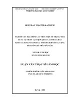 Nghiên cứu đặc điểm cấu trúc một số trạng thái rừng tự nhiên tại vườn quốc gia phou khao khouay, huyện thapabat, tỉnh bolikhamxay, cộng hòa dân chủ nhân dân lào​ 
