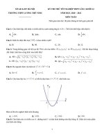 29  đề thi thử TN THPT 2021   môn toán   THPT lương thế vinh   hà nội   lần 1   file word có lời giải 