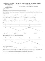 22  đề thi thử TN THPT 2021   môn toán   bộ đề chuẩn cấu trúc minh họa   đề 22   file word có lời giải 