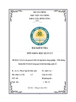 Tiểu luận môn khoa học quản lý vai trò của quản lý đối với tập đoàn công nghiệp   viễn thông quân đội (viettel) trong quá trình hội nhập quốc tế 