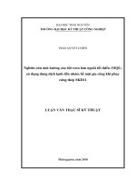 Luận văn thạc sĩ nghiên cứu ảnh hướng của bôi trơn làm nguội tối thiểu (MQL) sử dụng dung dịch lạnh đến nhám bề mặt gia công khi phay cứng thép SKD11​ 