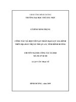 Công tác xã hội đối với nạn nhân bạo lực gia đình trên địa bàn thị xã thuận an, tỉnh bình dương 