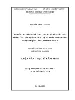 Nghiên cứu đánh giá thực trạng và đề xuất giải pháp công tác quản lý bảo vệ và phát triển rừng huyện mường ảng, tỉnh điện biên​ 