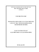 Thẩm quyền chứng thực của Ủy ban nhân dân cấp xã từ thực tiễn huyện Bình Chánh, Thành phố Hồ Chí Minh.