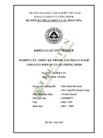 Nghiên cứu thiết kế và chế tạo phần cơ khí cho giàn phơi quần áo thông minh 